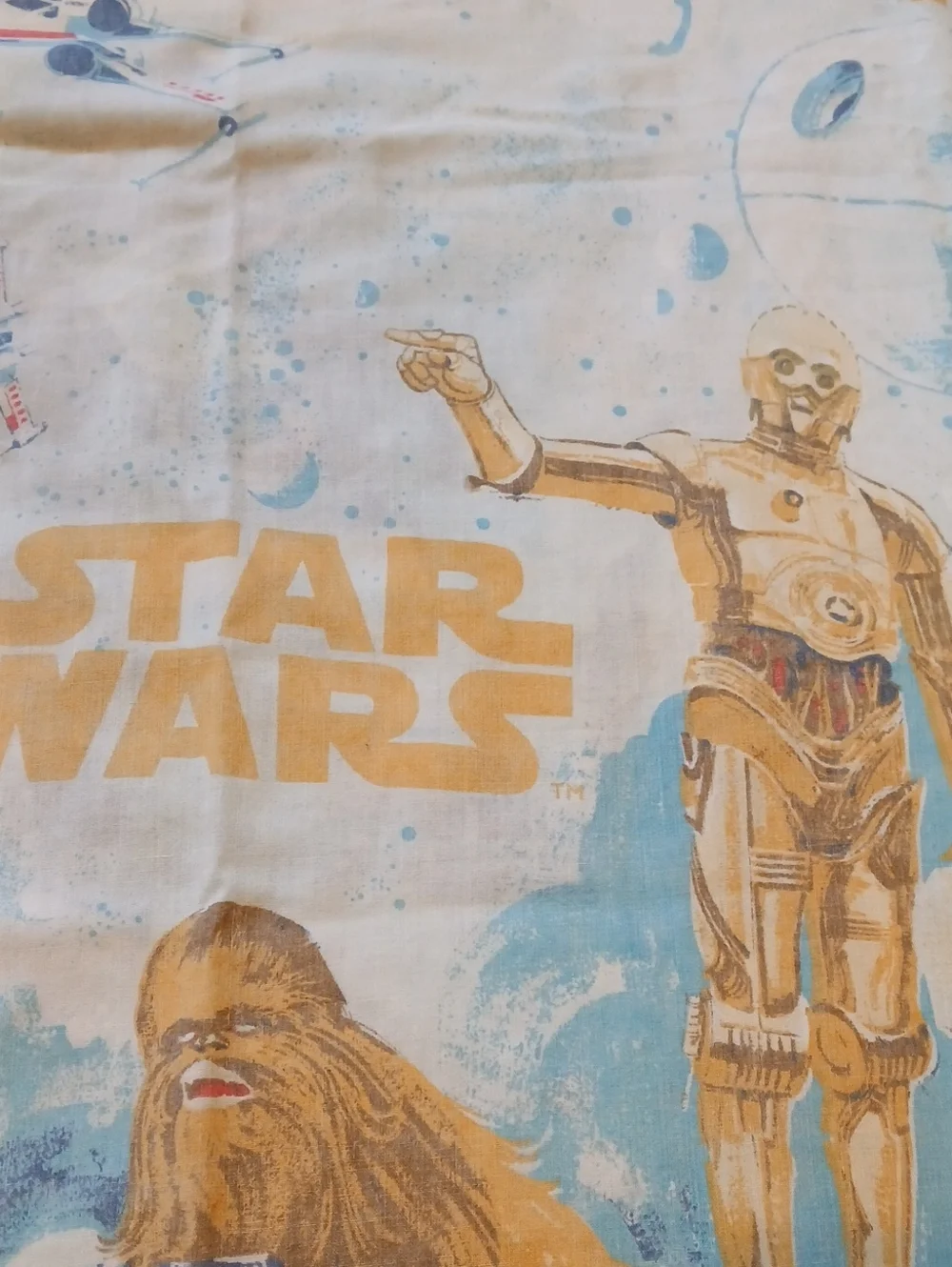 Vintage Star Wars Twin Size Flat Sheet